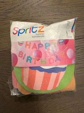 Target felt birthday banner new sealed package